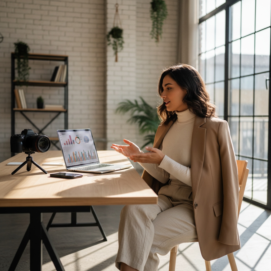 Influencer profesional con Media Kit de InfluencerConnect - presentacion premium